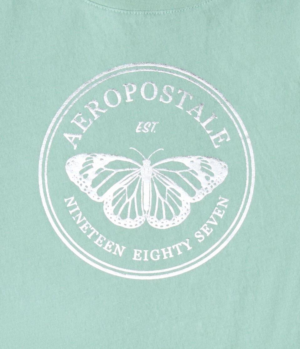 Aéropostale Aeropostale Butterfly Foil Graphic Tee Colony Blue