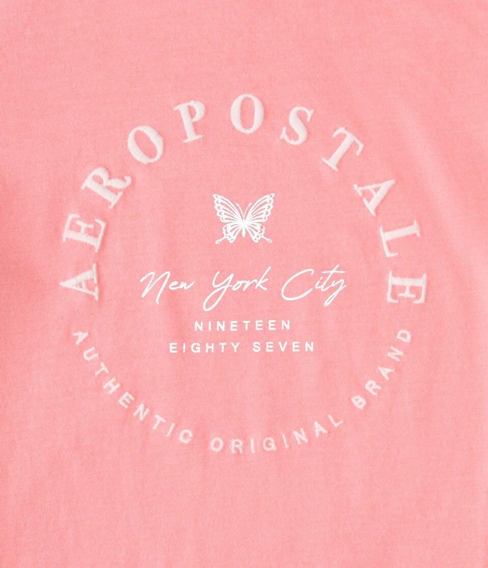 Aéropostale Aeropostale Butterfly Foil Graphic Tee Salmon Rose