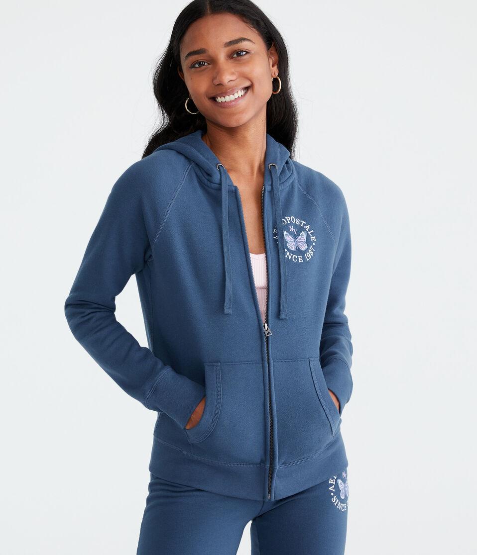 aéropostale Aeropostale Butterfly Full-Zip Hoodie pine grove