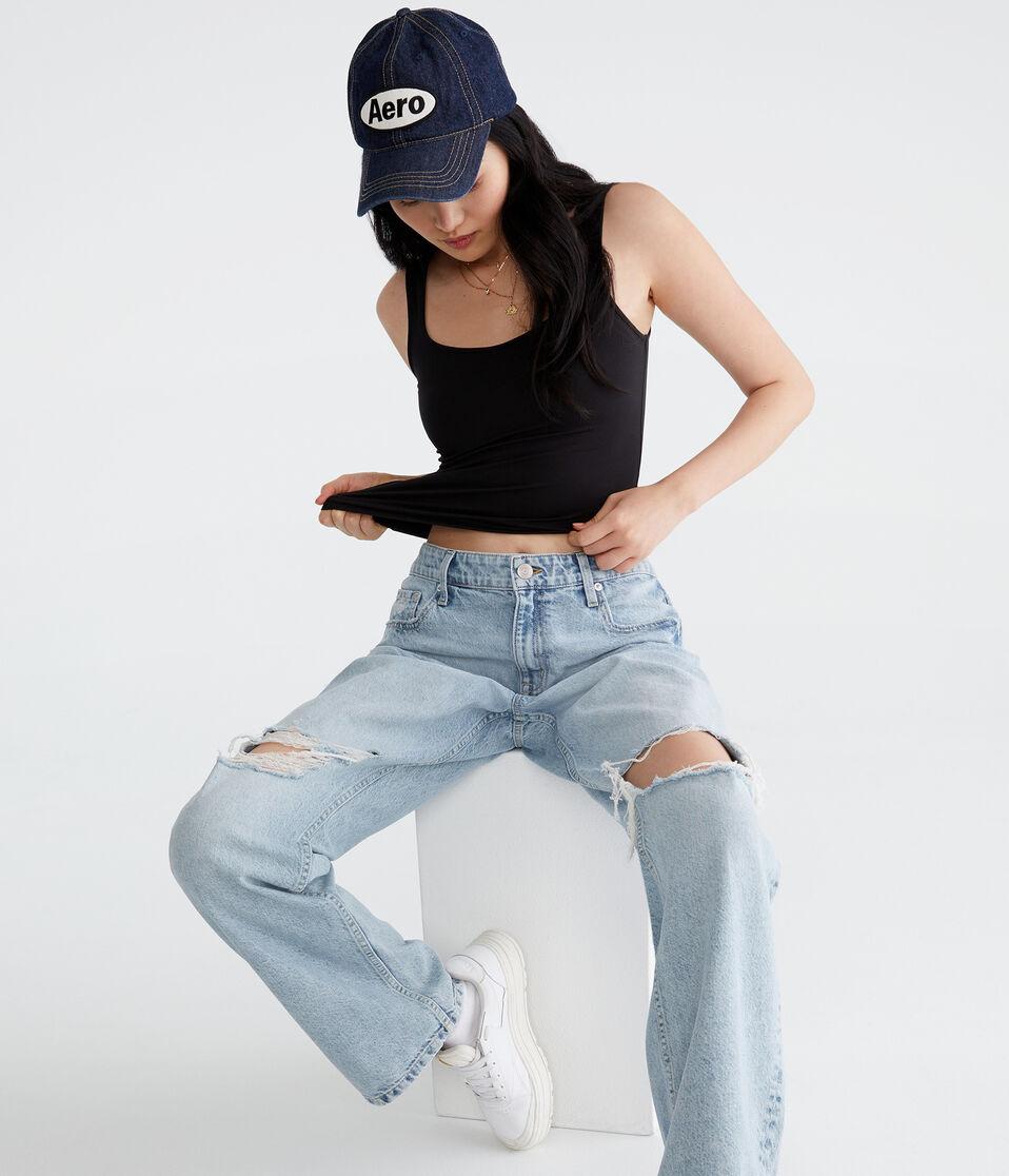 Aéropostale Buttery Soft Sweetheart Tank Black Fox