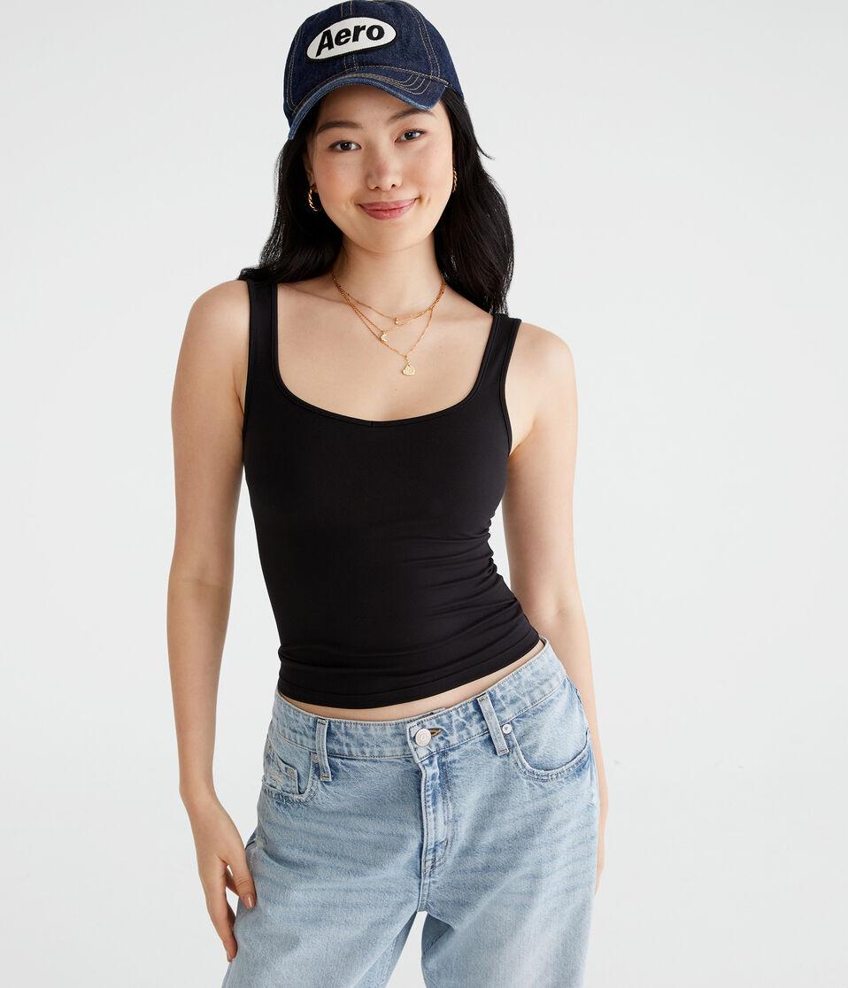 aéropostale Buttery Soft Sweetheart Tank black fox