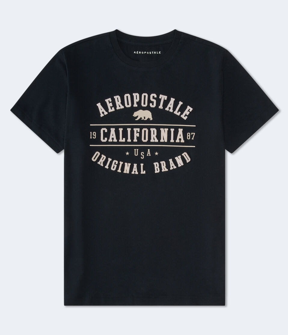 aéropostale Aeropostale Cali Bear Appliqué Graphic Tee black fox