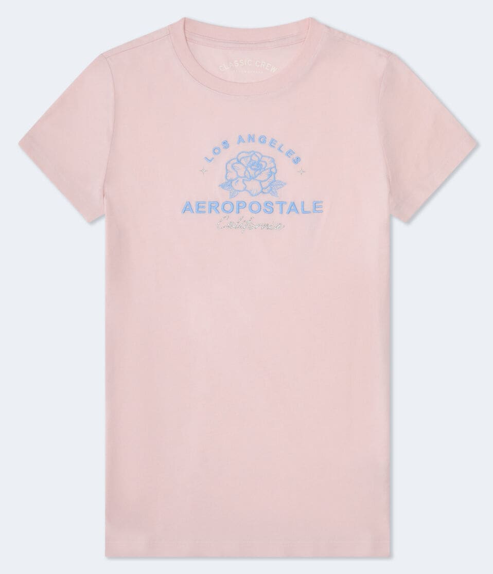 aéropostale Aeropostale California Glitter Graphic Tee peach whip