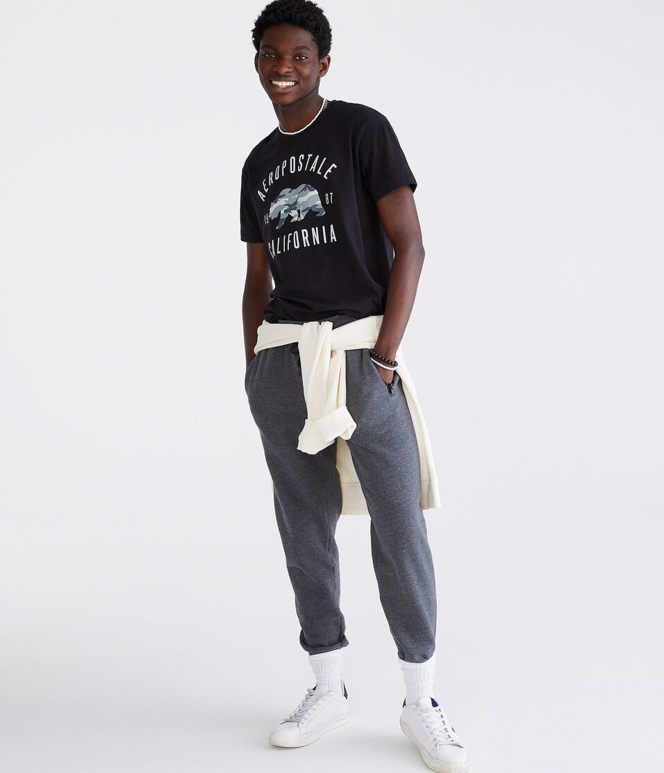 Aéropostale Aeropostale Camo Bear Graphic Tee Black Fox