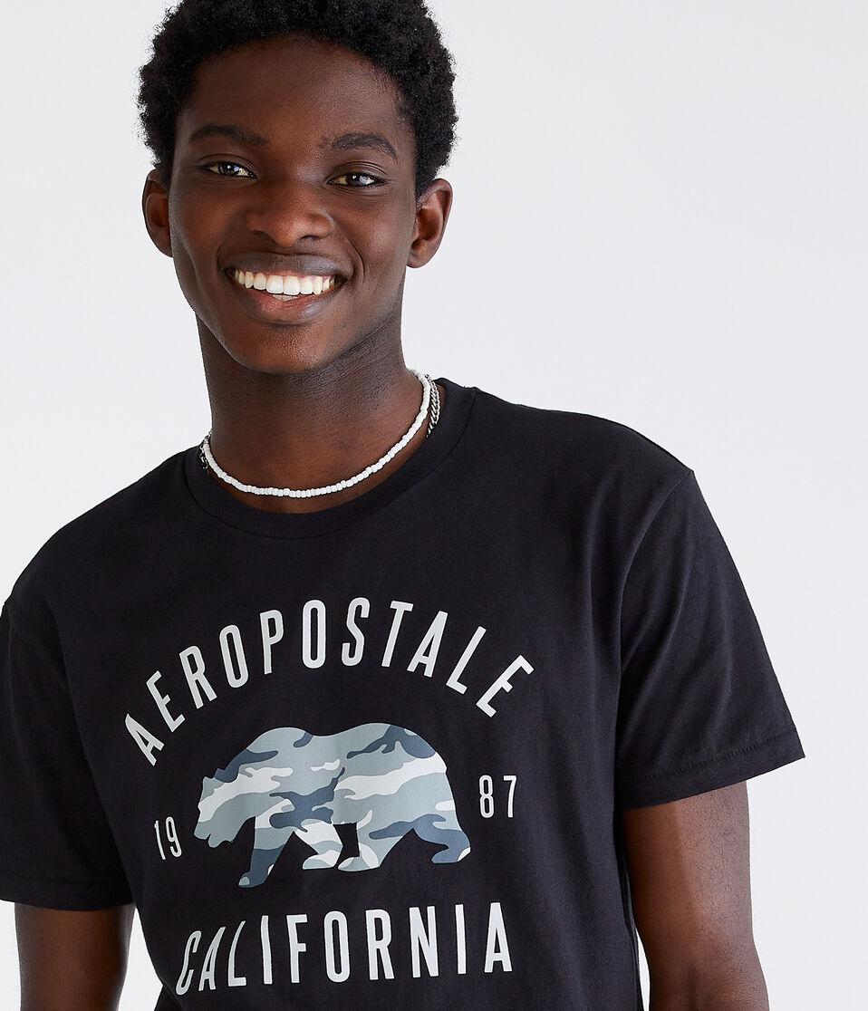 Aéropostale Aeropostale Camo Bear Graphic Tee Black Fox