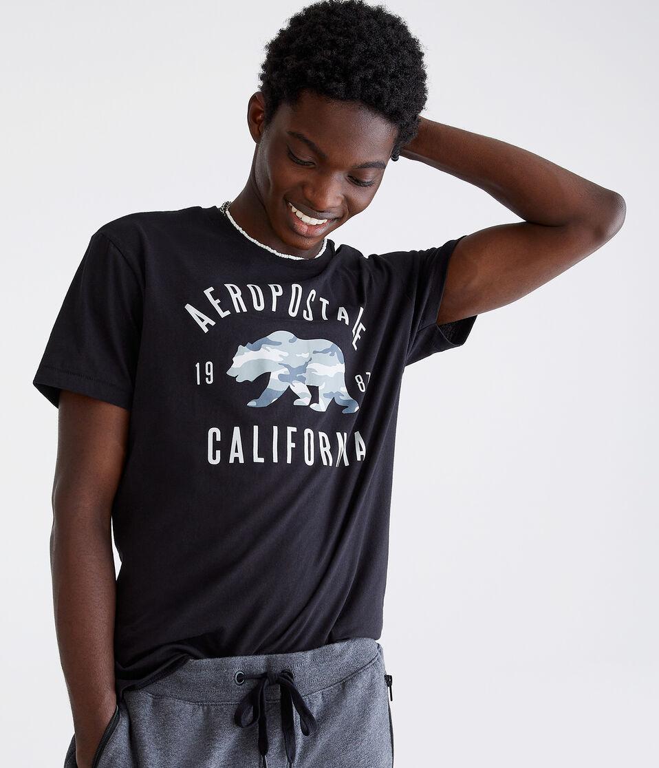 aéropostale Aeropostale Camo Bear Graphic Tee black fox