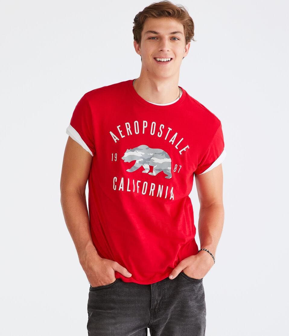 Aéropostale Aeropostale Camo Bear Graphic Tee Grenadine