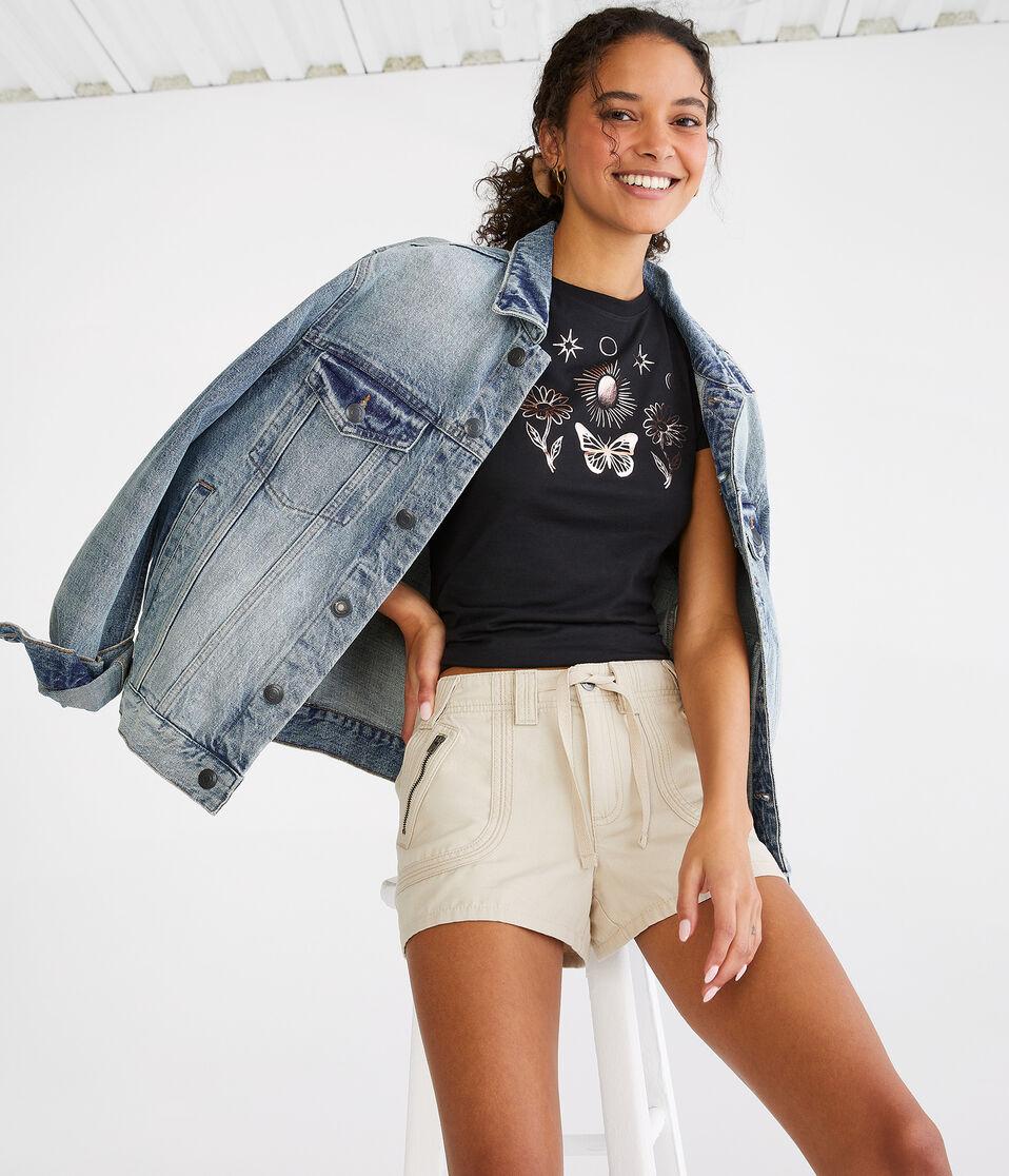 Aéropostale Celestial Nature Graphic Tee Black Fox