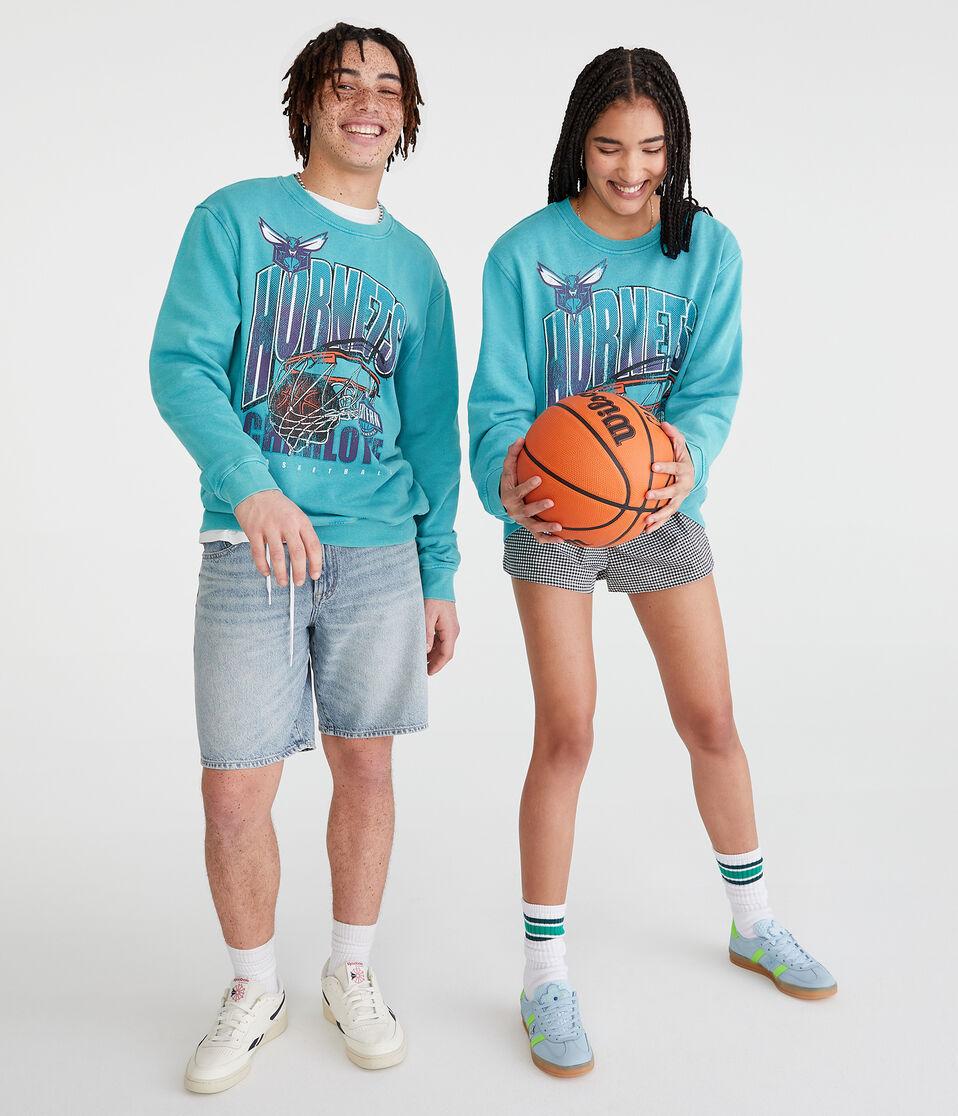 Aéropostale Charlotte Hornets Crew Sweatshirt Teal
