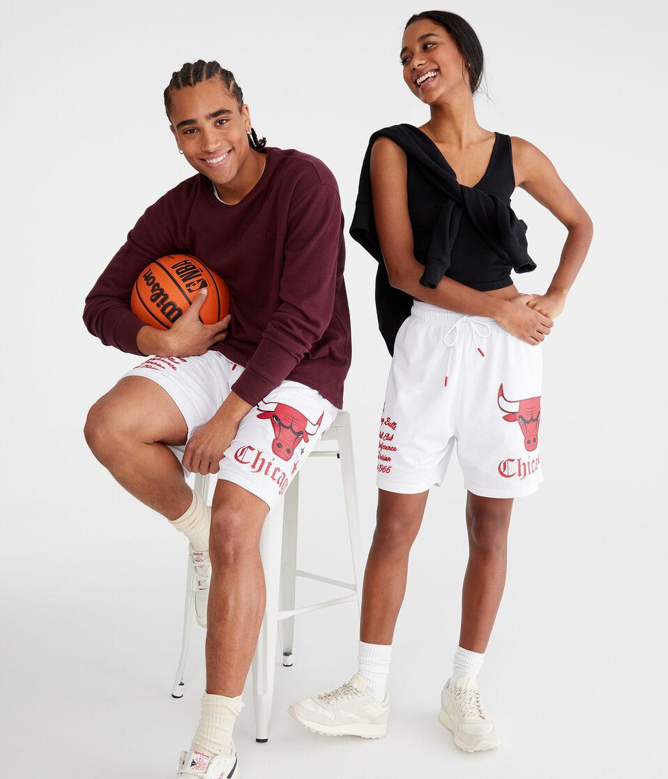 Aéropostale Chicago Bulls Mesh Shorts 6" White