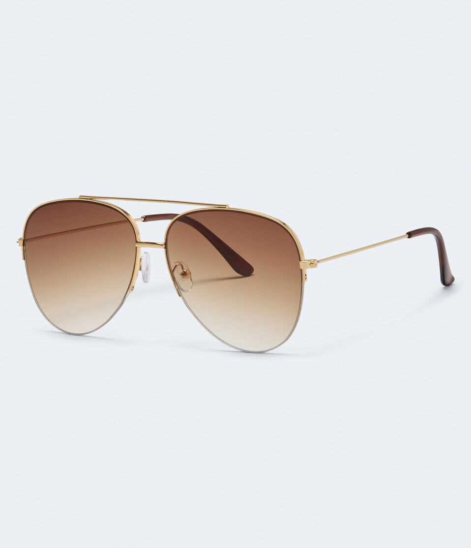 Aéropostale Classic Aviator Sunglasses Brown
