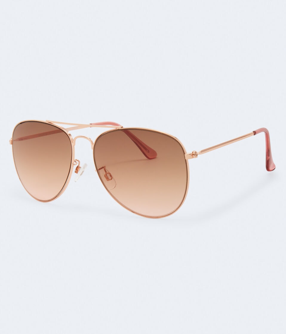 Aéropostale Classic Aviator Sunglasses Rose Gold