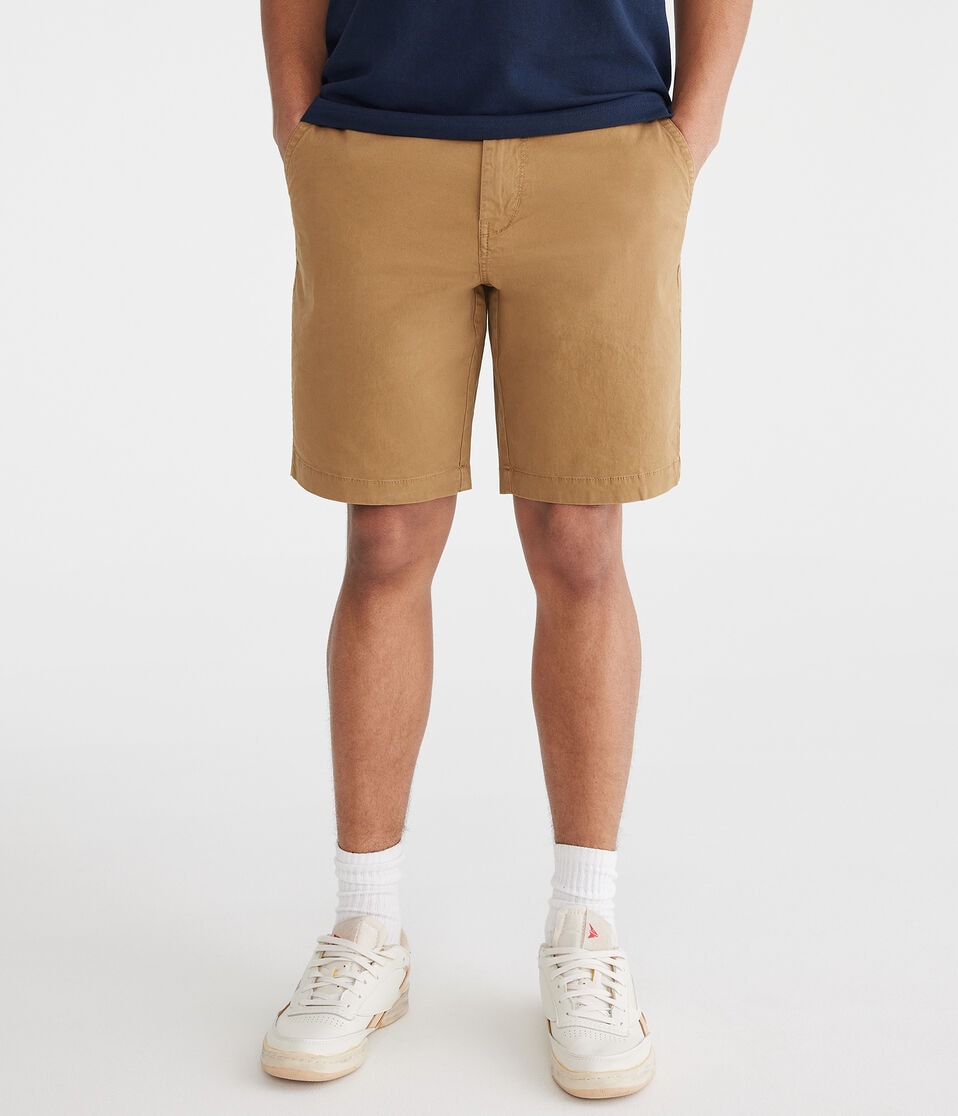 aéropostale Classic Chino Shorts 9.5" sandalwood