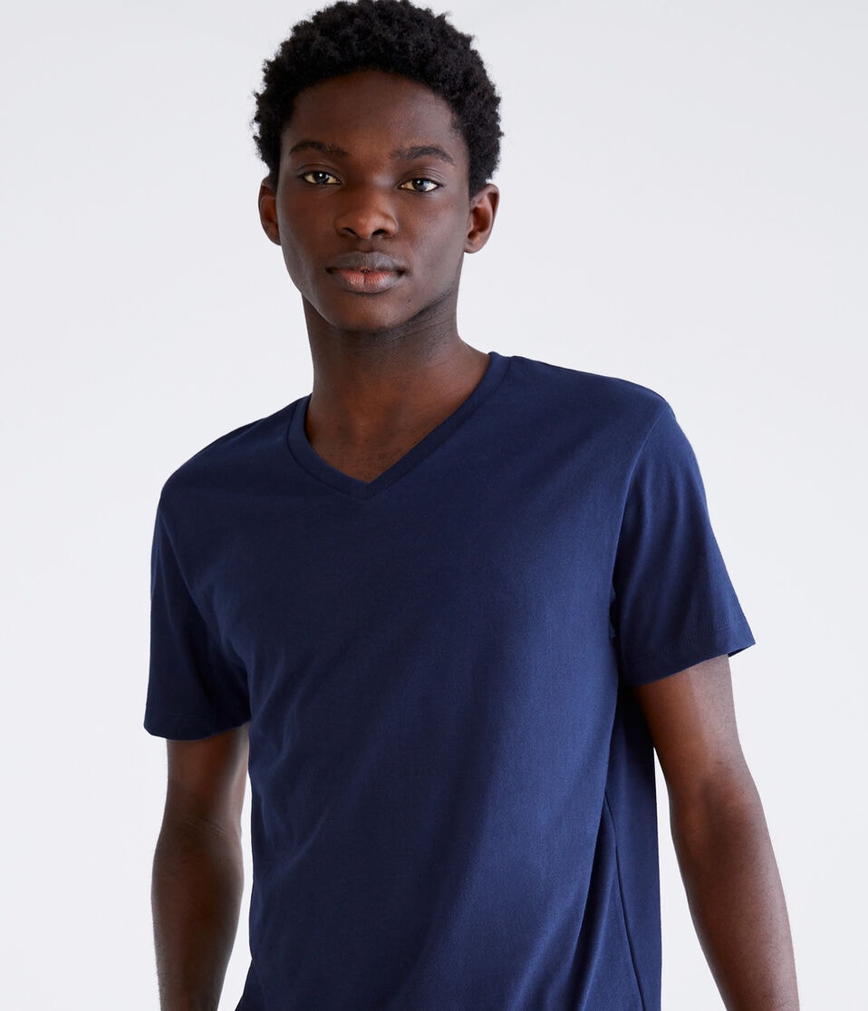 Aéropostale Classic V-Neck Tee Classic Navy