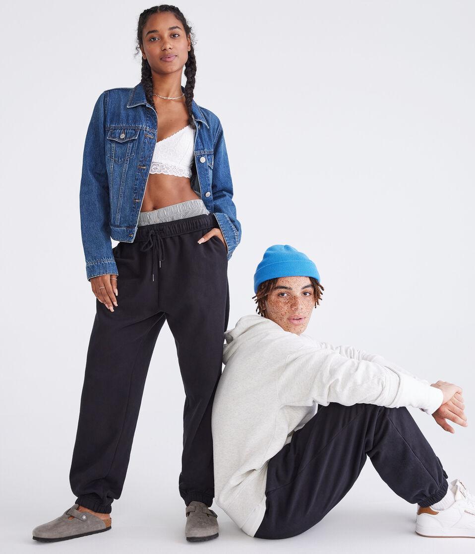 Aéropostale Cloud Soft Jogger Sweatpants Black Fox