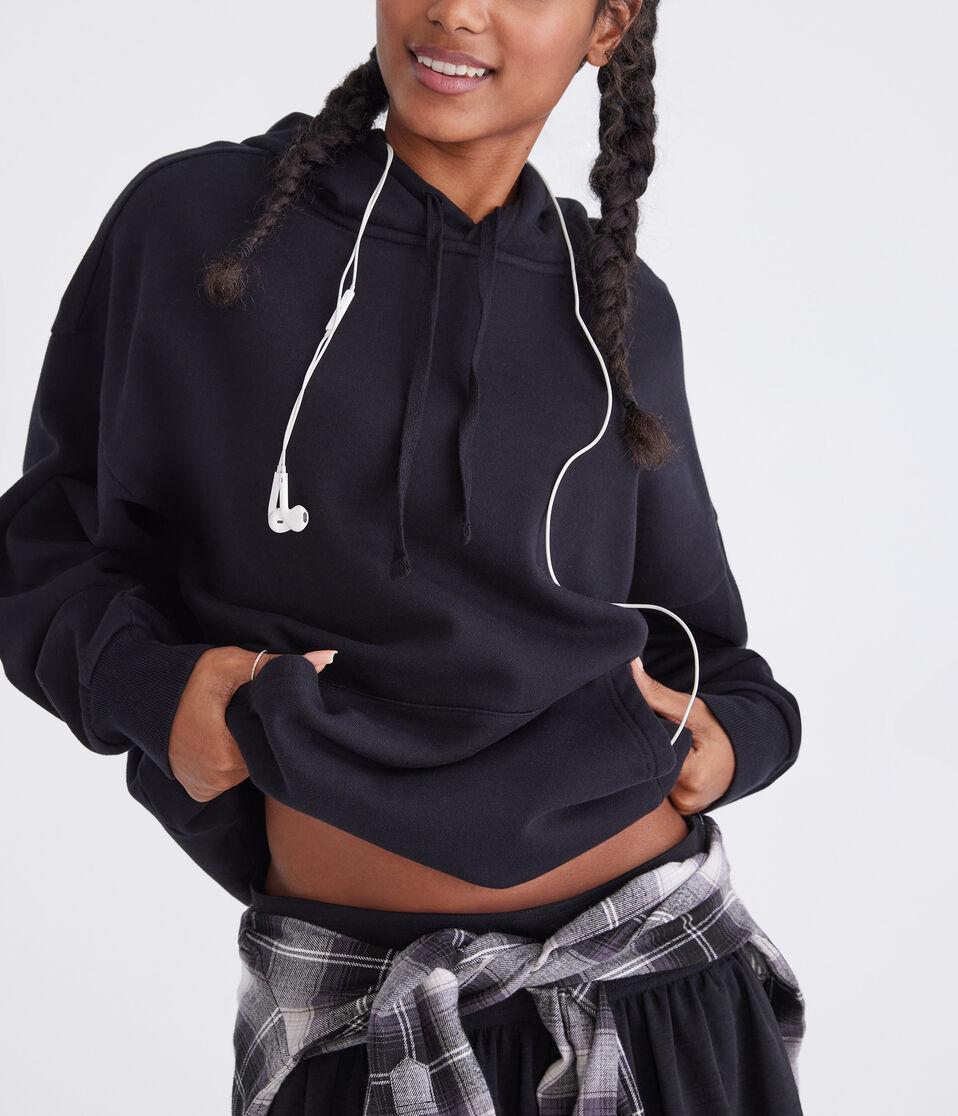Aéropostale Cloud Soft Pullover Hoodie Black Fox
