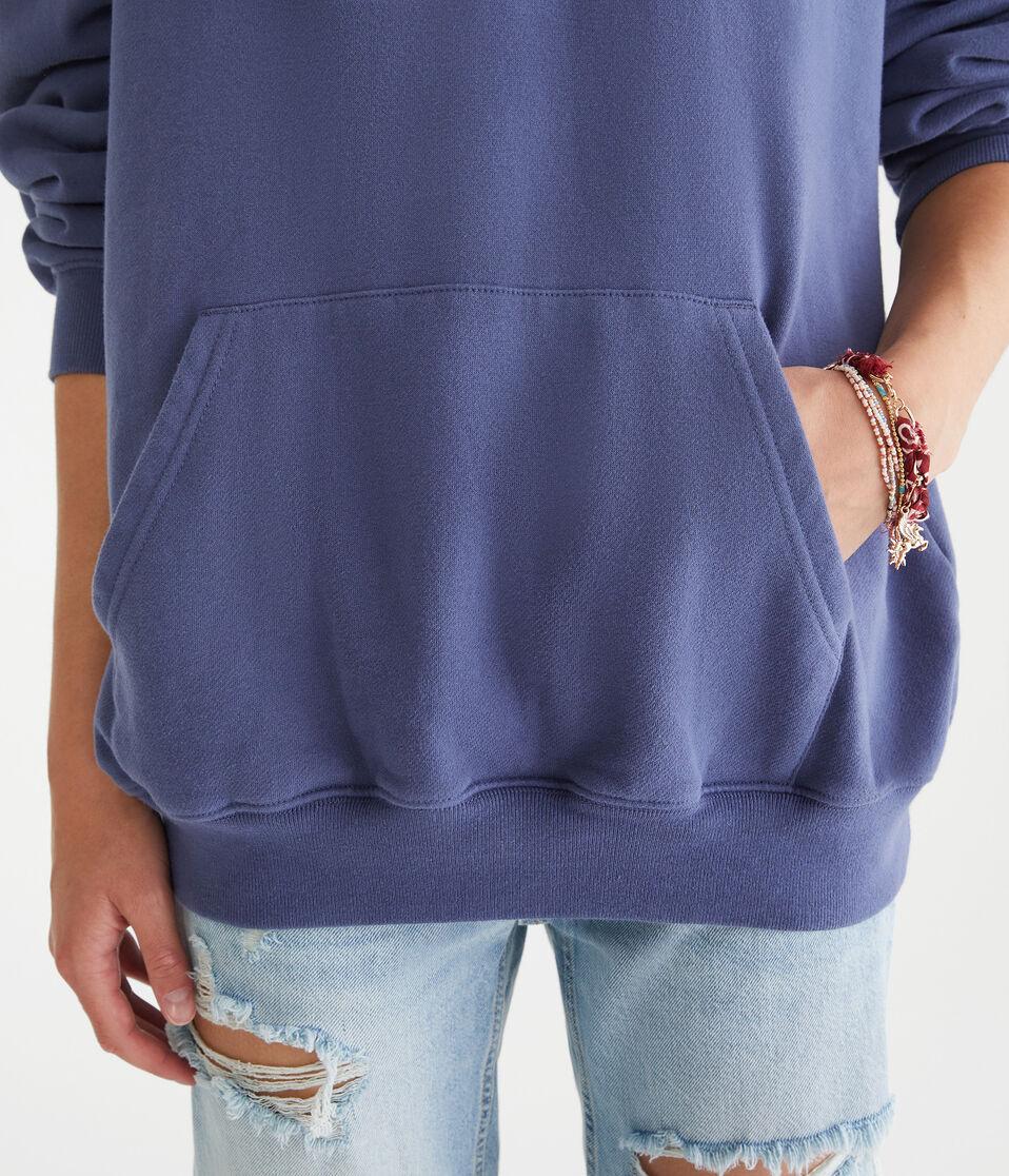 Aéropostale Cloud Soft Pullover Hoodie Blue Batik