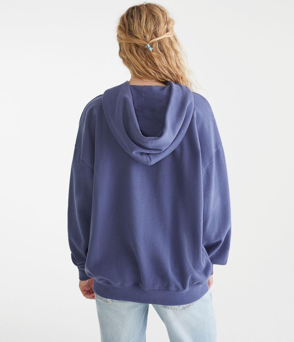 Aéropostale Cloud Soft Pullover Hoodie Blue Batik