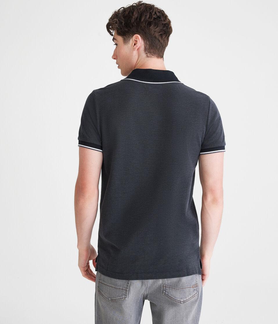 Aéropostale Contrast Tipped Piqué Polo Black Fox