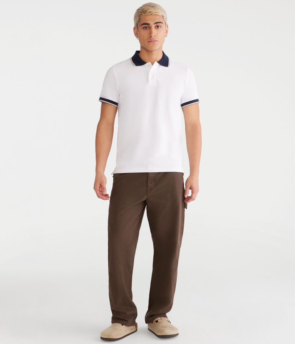 Aéropostale Contrast Tipped Piqué Polo Bleach