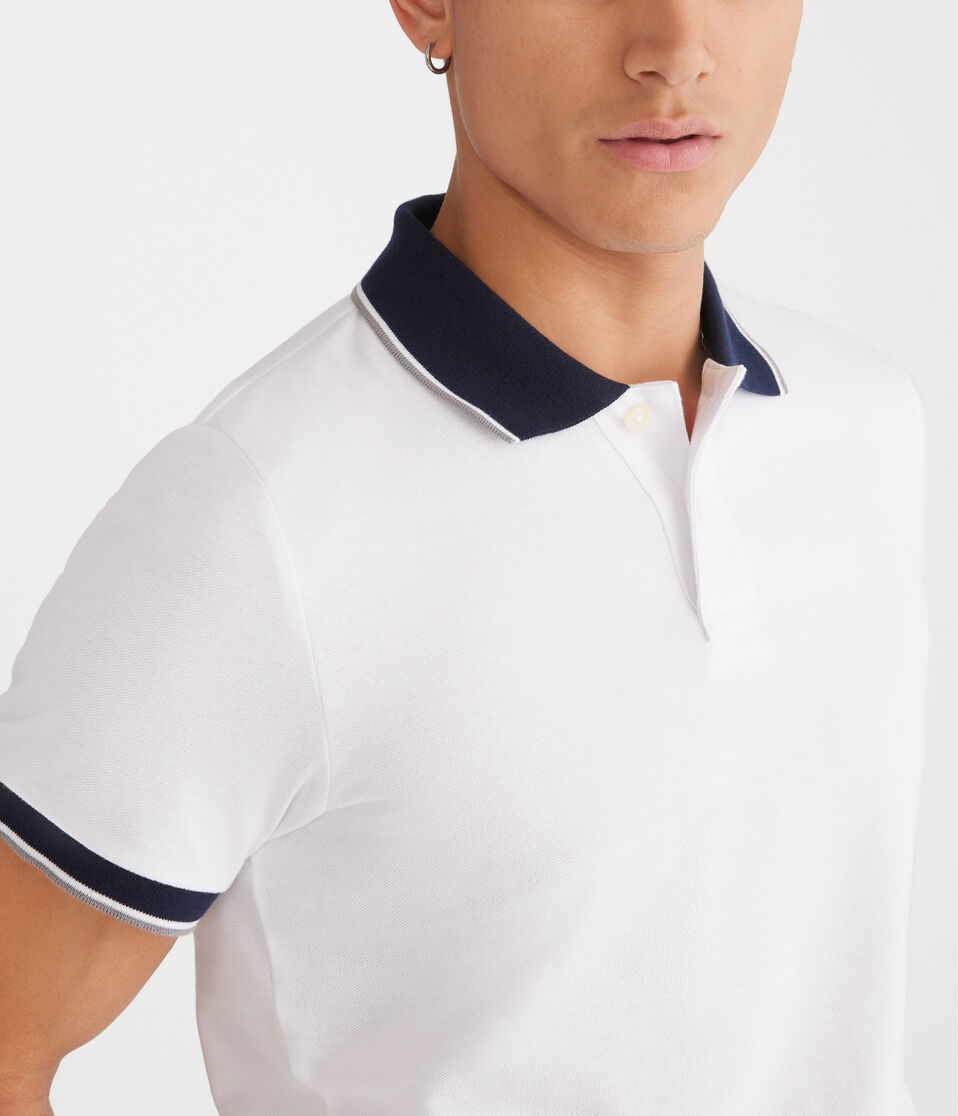 aéropostale Contrast Tipped Piqué Polo bleach