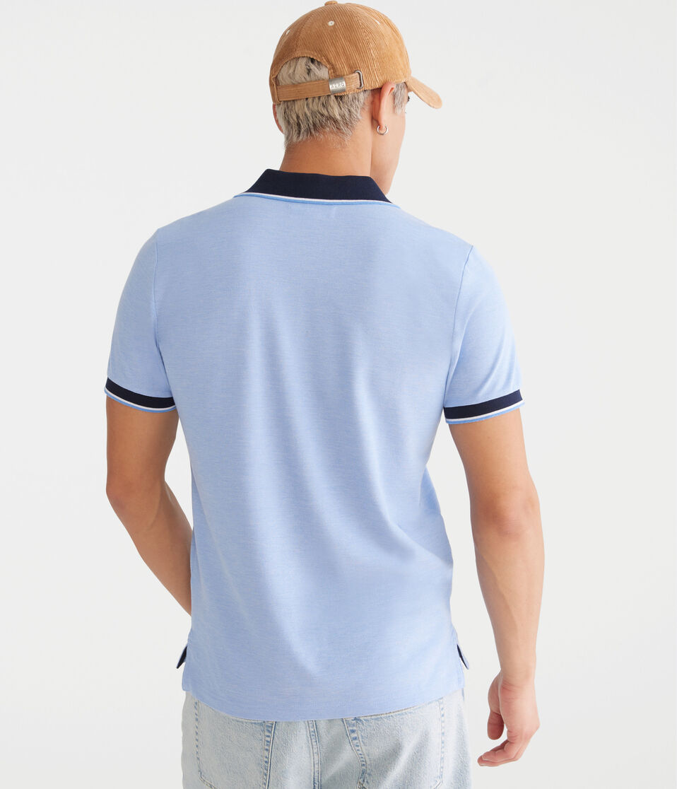 Aéropostale Contrast Tipped Piqué Polo Blue Tint
