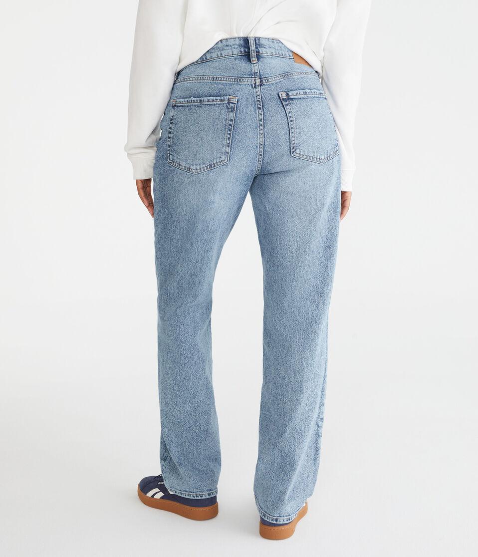 Aéropostale Curvy High-Rise Baggy Jean Medium Wash