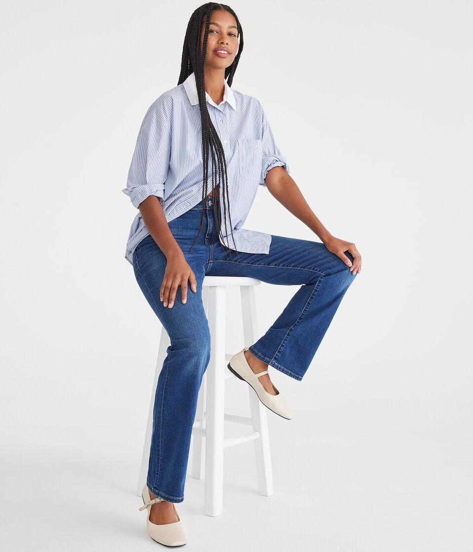 Aéropostale Curvy Mid-Rise Bootcut Jean Dark Wash