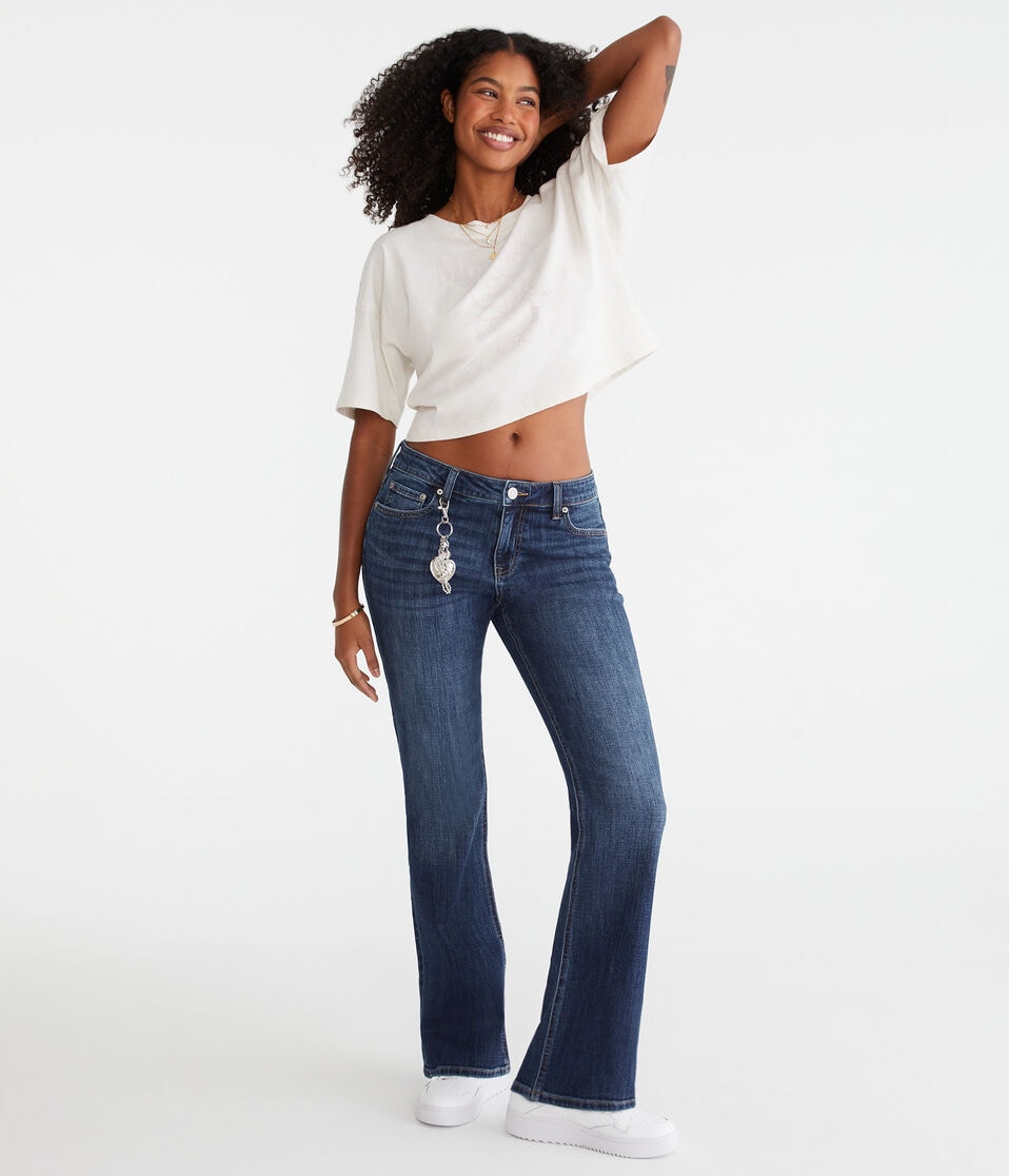 Aéropostale Curvy Mid-Rise Bootcut Jean Dark Wash