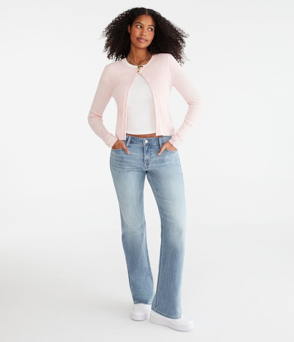 Aéropostale Curvy Mid-Rise Bootcut Jean Light Wash