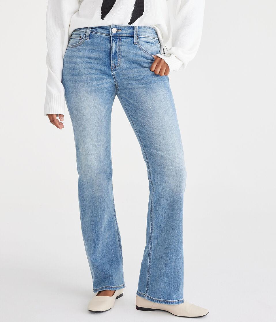 Aéropostale Curvy Mid-Rise Bootcut Jean Light Wash