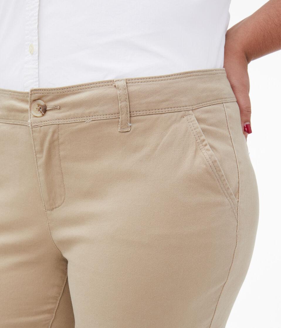 Aéropostale Curvy Twill Uniform Pants Summer Tan
