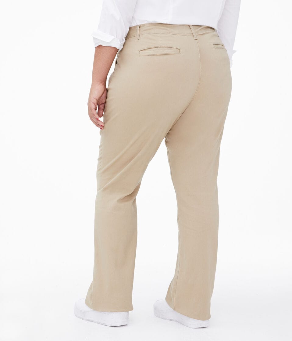 Aéropostale Curvy Twill Uniform Pants Summer Tan