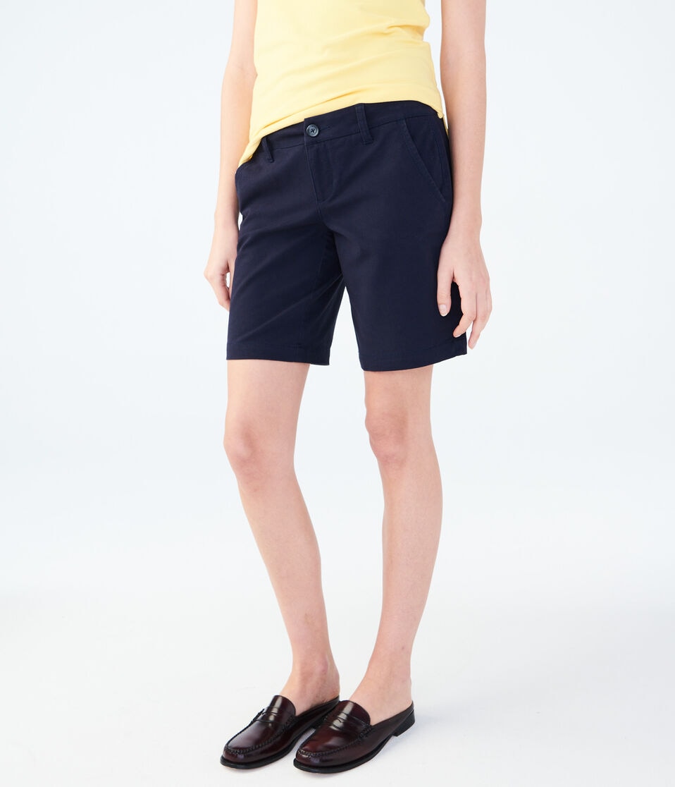 aéropostale Curvy Uniform Bermuda Shorts navy prep