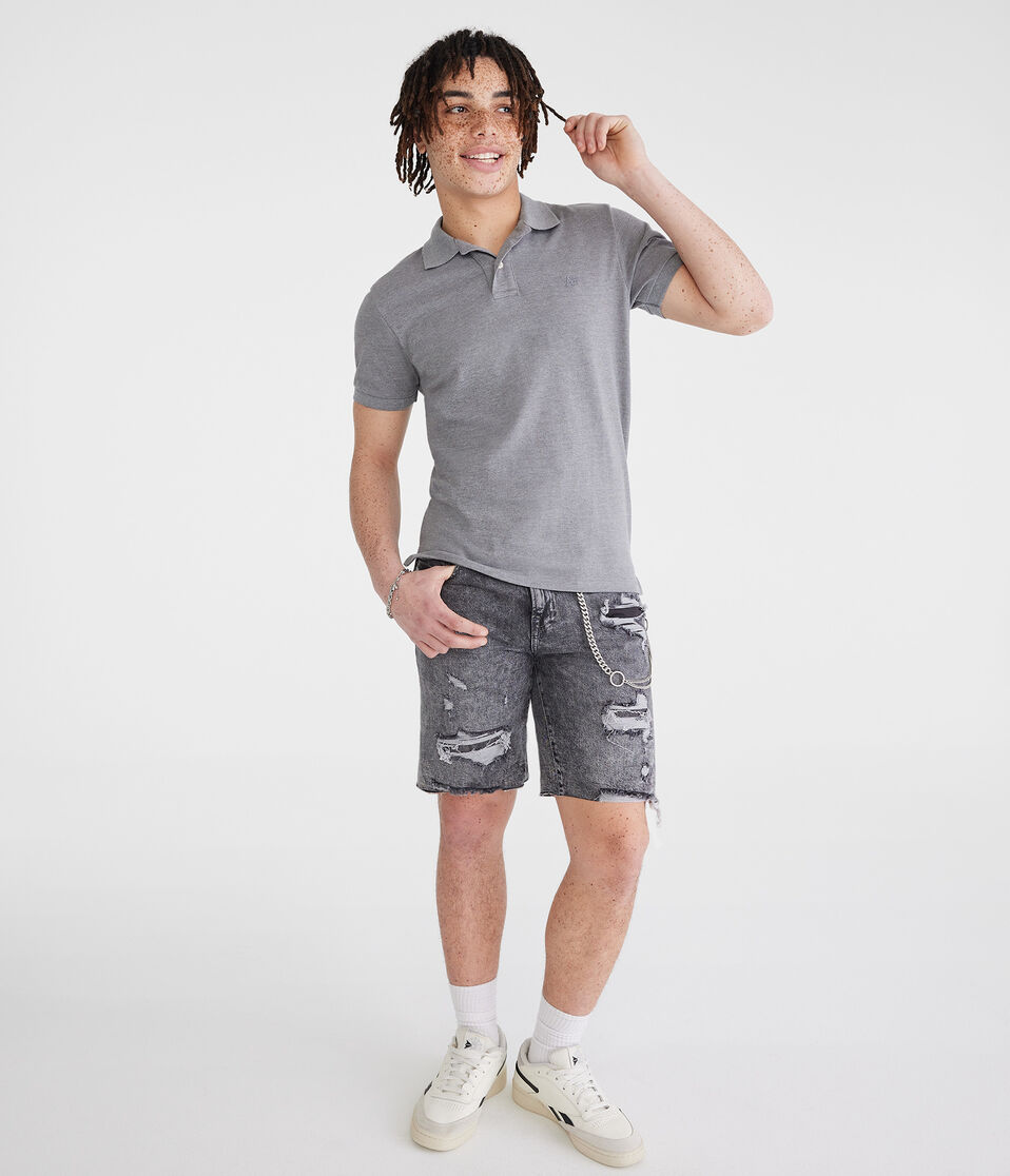Aéropostale Denim Shorts 9" Grey Wash