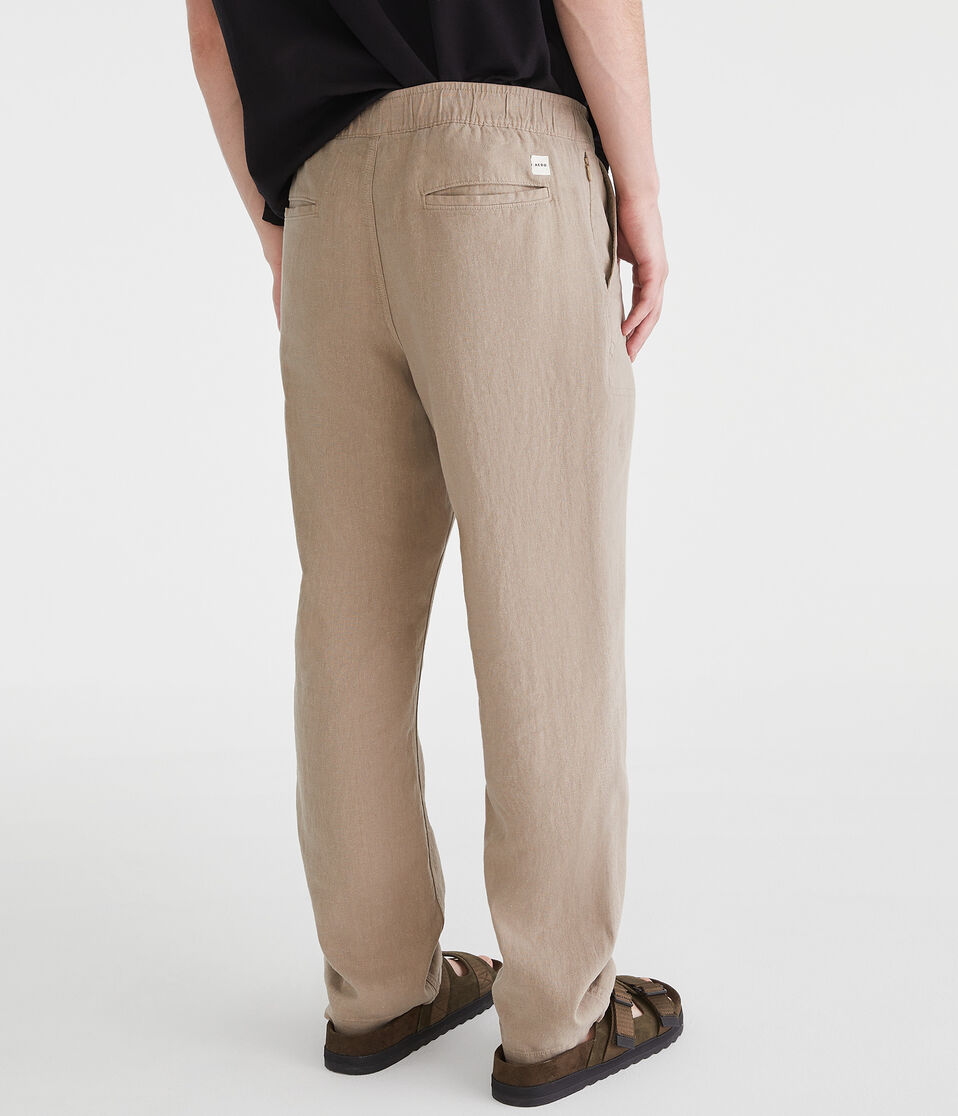 Aéropostale Drawstring Linen Pants Frosted Almond
