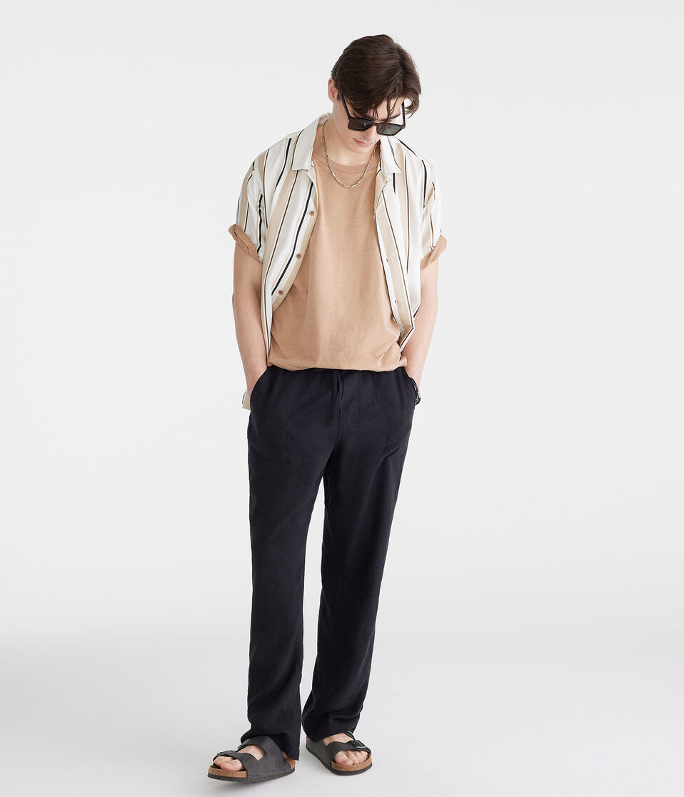 Aéropostale Drawstring Linen Pants Hematite