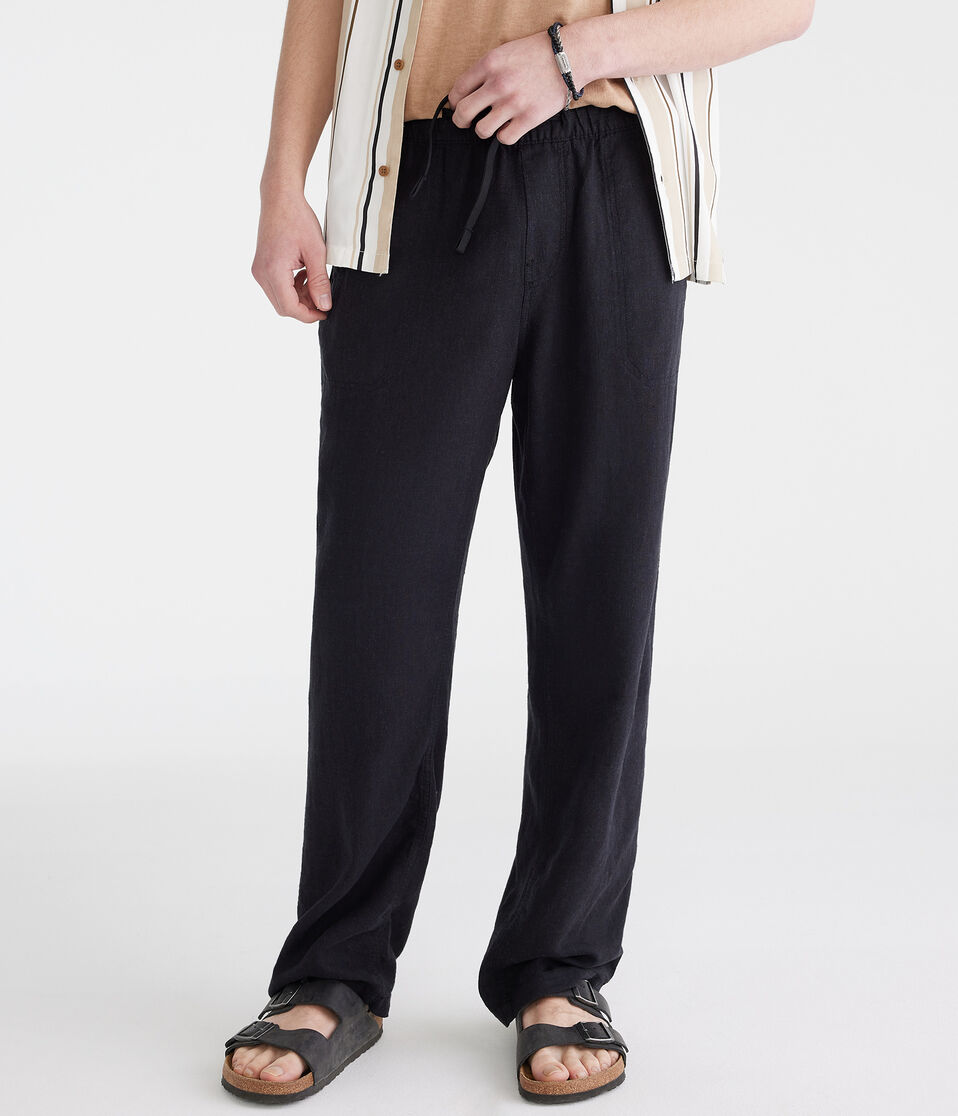 aéropostale Drawstring Linen Pants hematite