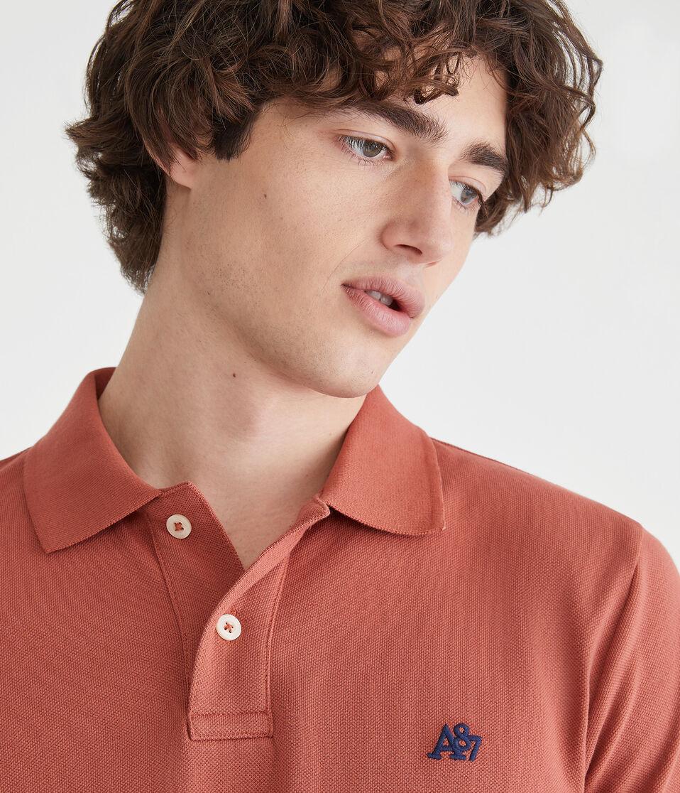 Aéropostale Eco A87 Logo Piqué Polo Antler Brown