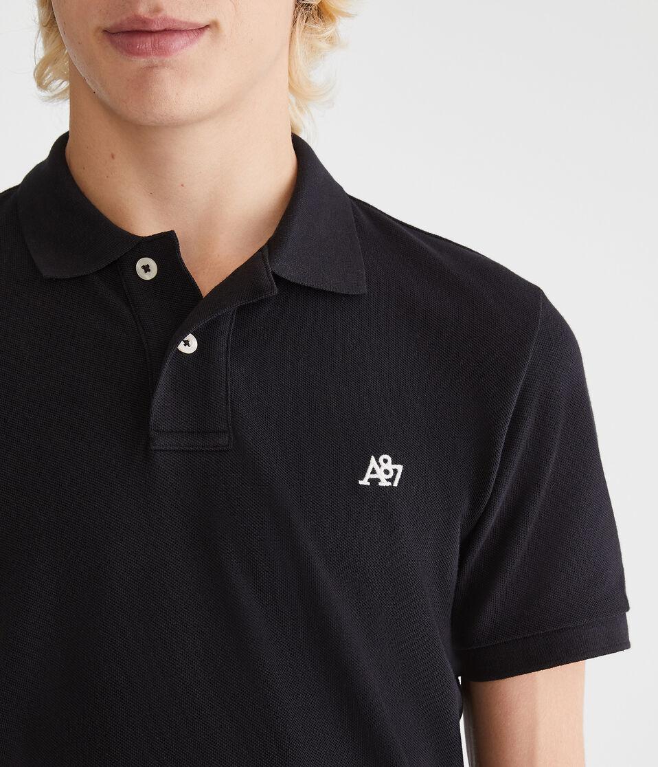 Aéropostale Eco A87 Logo Piqué Polo Black Fox
