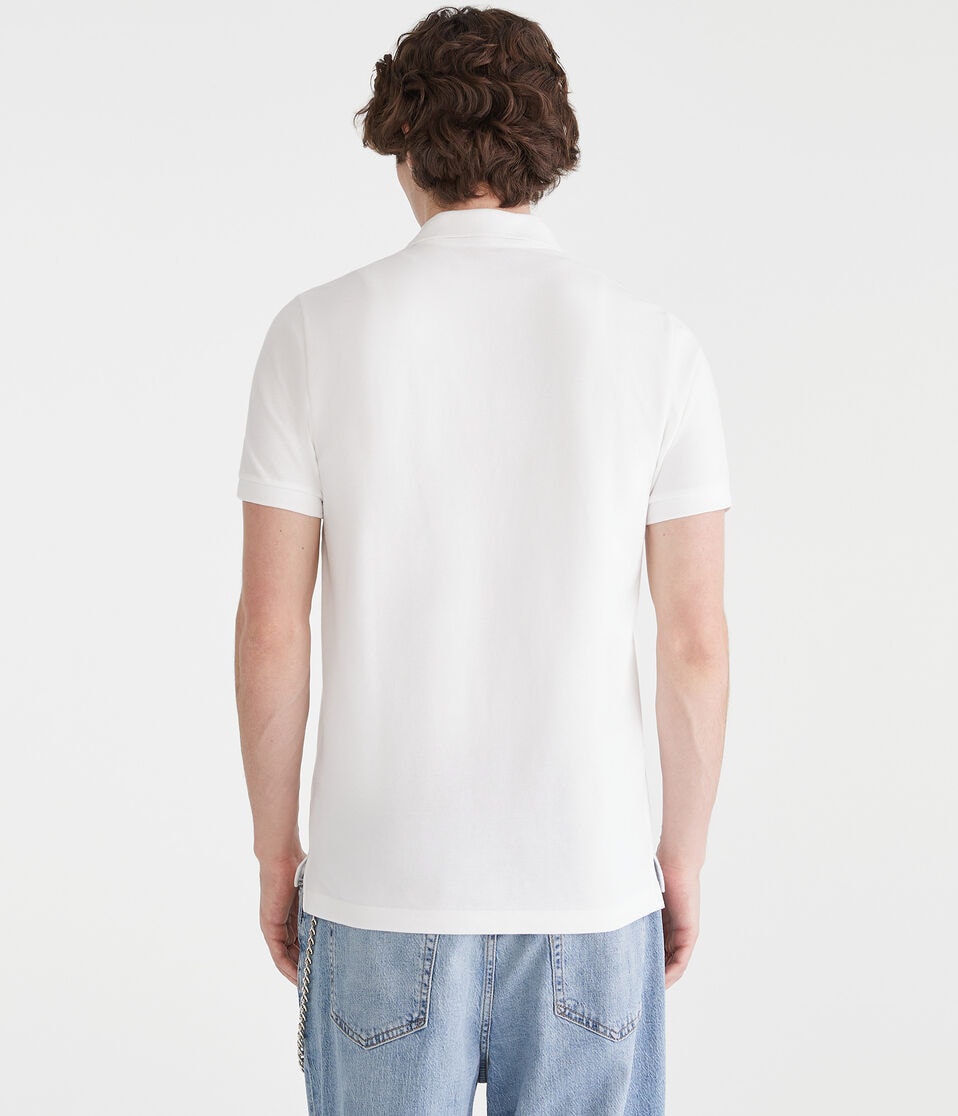 Aéropostale Eco A87 Logo Piqué Polo Bleach