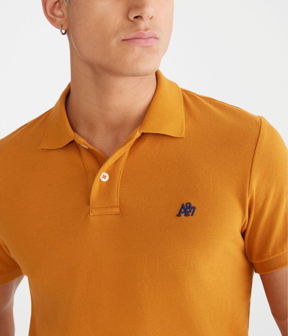 Aéropostale Eco A87 Logo Piqué Polo Sudan Brown