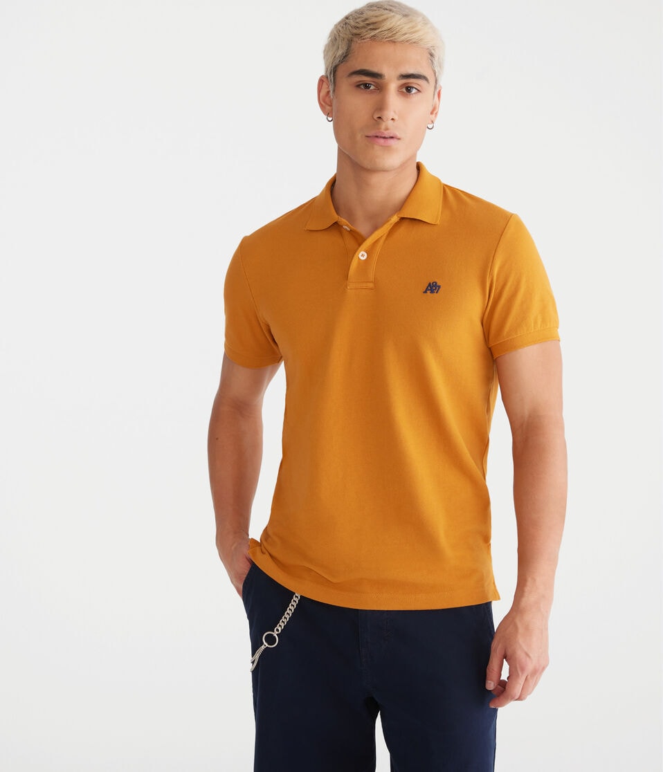 aéropostale Eco A87 Logo Piqué Polo sudan brown