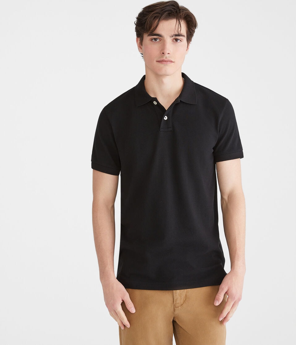 aéropostale Eco Uniform Piqué Polo black fox