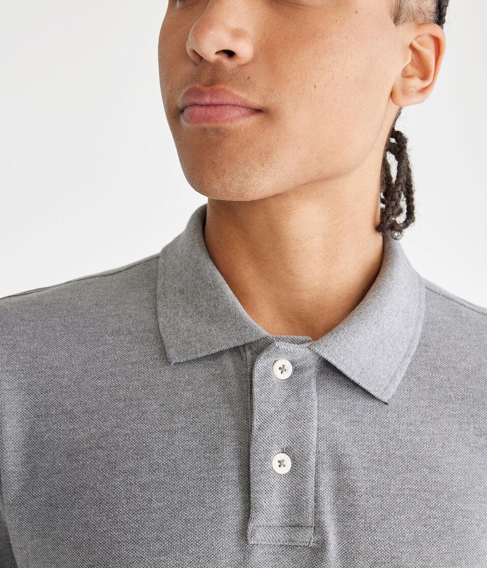 Aéropostale Eco Uniform Piqué Polo Med Hthr Grey