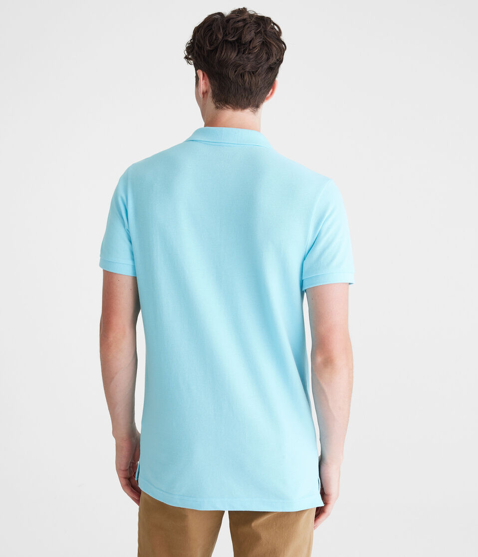 Aéropostale Eco Uniform Piqué Polo Skylark Blue