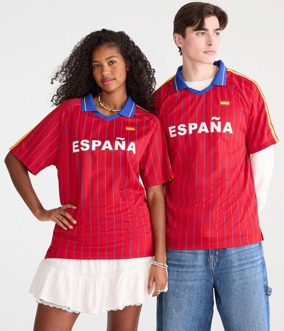 aéropostale España Soccer Top red