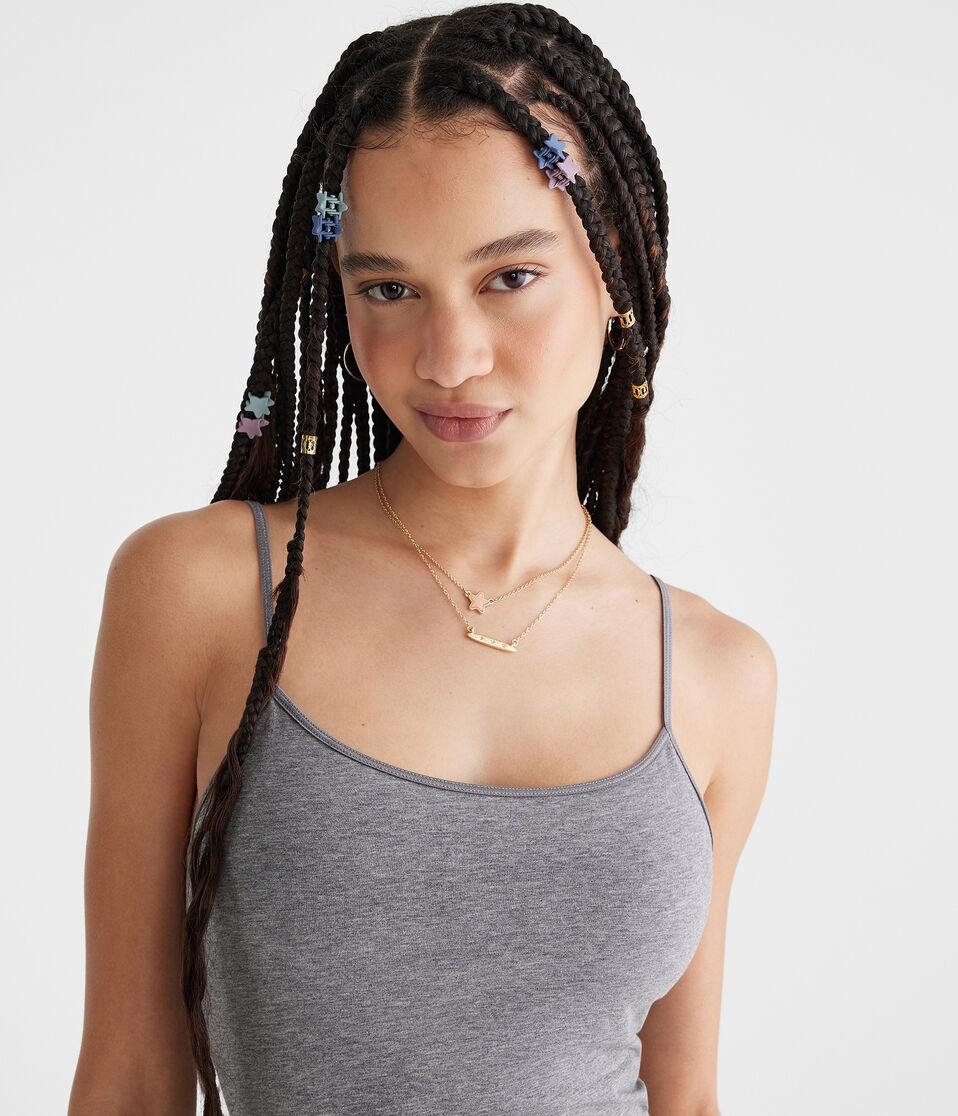 Aéropostale Favorite Shelf-Bra Cami Med Hthr Grey