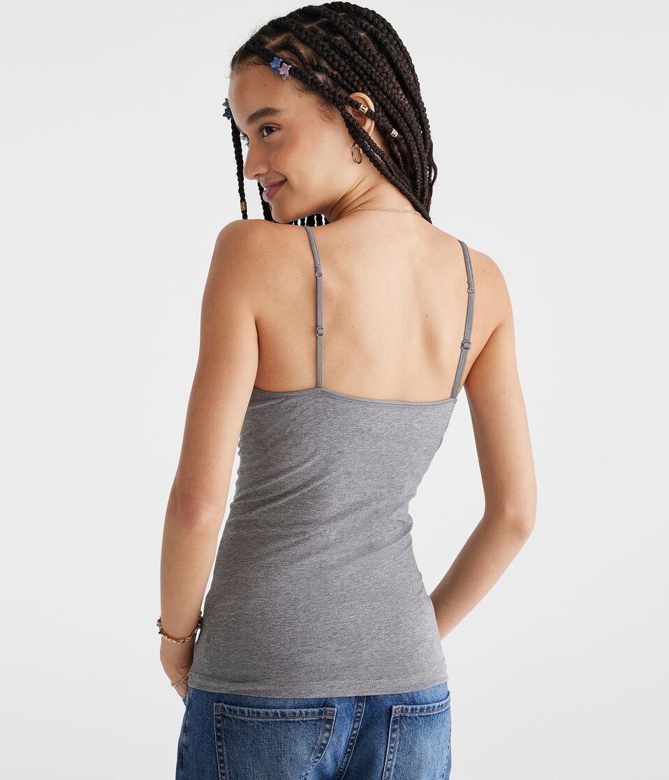 Aéropostale Favorite Shelf-Bra Cami Med Hthr Grey