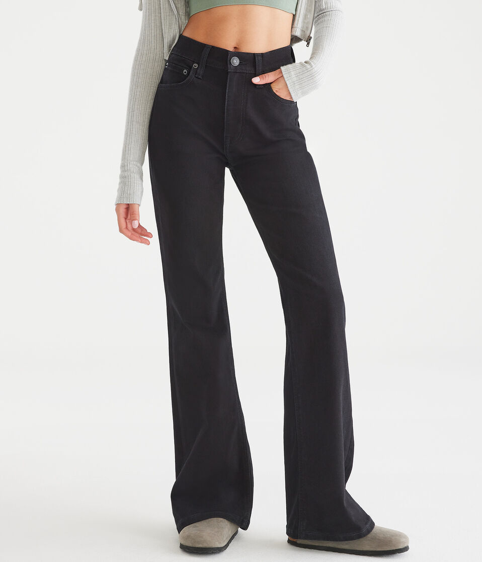 aéropostale Flare High-Rise Jean black